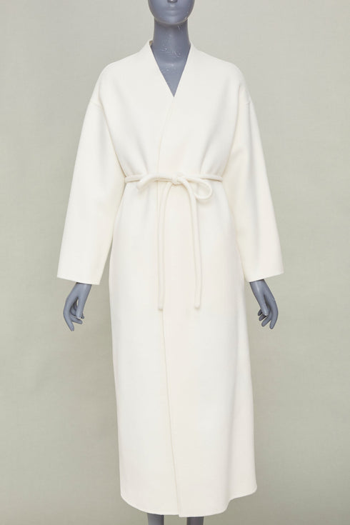 Women's Anine Bing ivory double faced wool cashmere coat