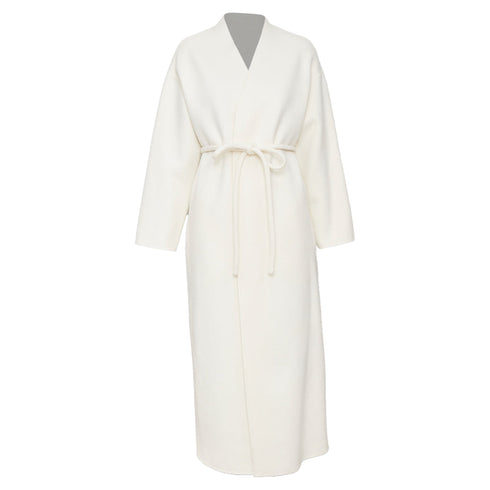 Women's Anine Bing ivory double faced wool cashmere coat