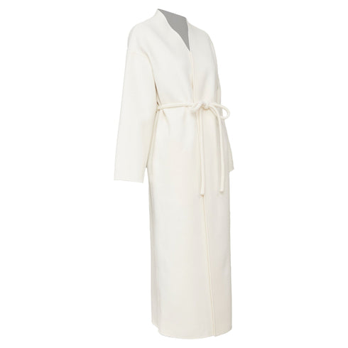 Women's Anine Bing ivory double faced wool cashmere coat