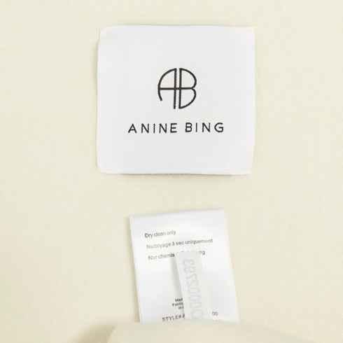 Women's Anine Bing ivory double faced wool cashmere coat