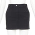 Women's Helmut Lang black woven cotton front welt pocket mini skirt