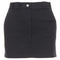 Women's Helmut Lang black woven cotton front welt pocket mini skirt
