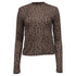 Women's Anine Bing Leopard-Print Long Sleeve T-Shirt in Brown Lyocell