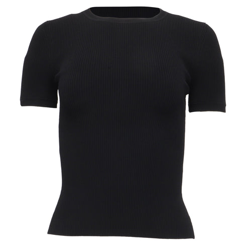 Women's Alexander Wang Cutout Knitted Top in Black Viscose