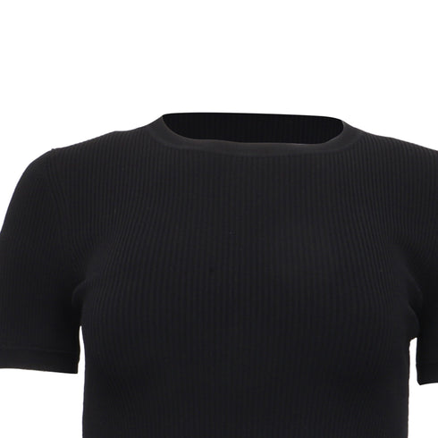 Women's Alexander Wang Cutout Knitted Top in Black Viscose