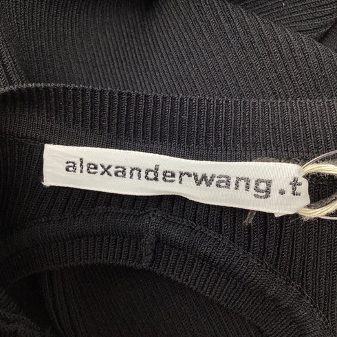 Women's Alexander Wang Cutout Knitted Top in Black Viscose