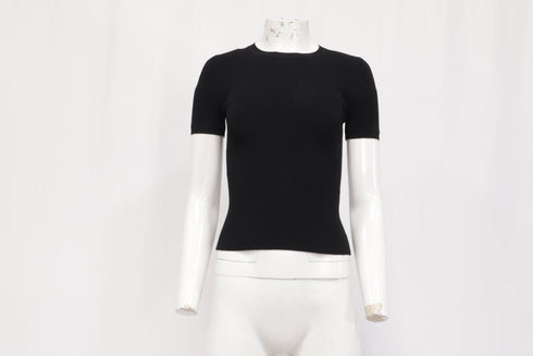 Women's Alexander Wang Cutout Knitted Top in Black Viscose