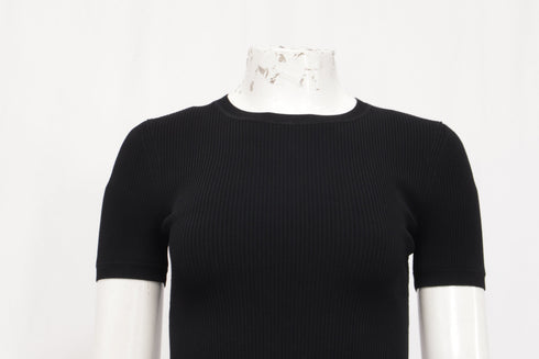 Women's Alexander Wang Cutout Knitted Top in Black Viscose
