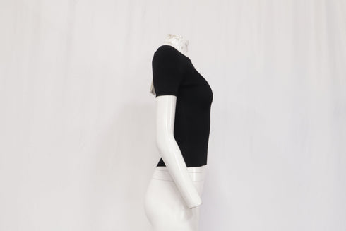 Women's Alexander Wang Cutout Knitted Top in Black Viscose
