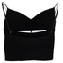 Women's Alexander Wang Cutout Ruched Cropped Top in Black Viscose