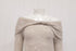 Women's Reformation Florie Twisted Off-Shoulder Sweater in Beige Alpaca Wool
