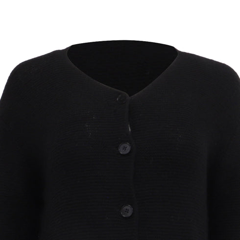 Women's Armani Knit Cardigan in Black Wool