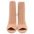 Women's Gianvito Rossi Vires Open-Toe Stretch-Knit Ankle Boots in Nude Polyester
