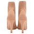 Women's Gianvito Rossi Vires Open-Toe Stretch-Knit Ankle Boots in Nude Polyester