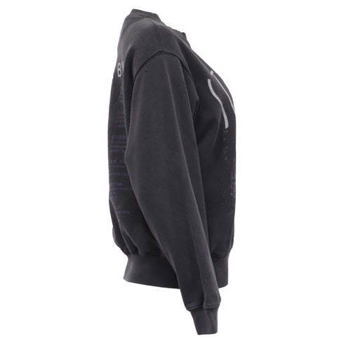 Women's Anine Bing Ramona Stardust Sweatshirt in Grey Cotton