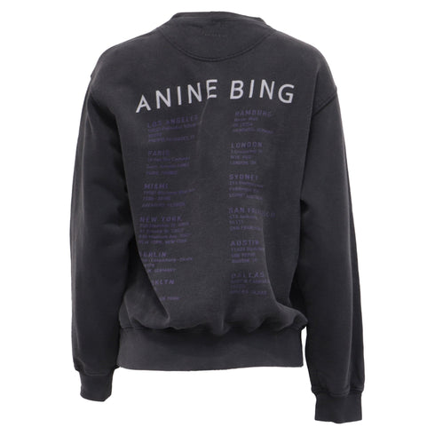 Women's Anine Bing Ramona Stardust Sweatshirt in Grey Cotton