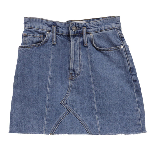 Women's Anine Bing Connie Mini Denim Skirt in Blue Cotton