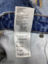 Women's Anine Bing Connie Mini Denim Skirt in Blue Cotton