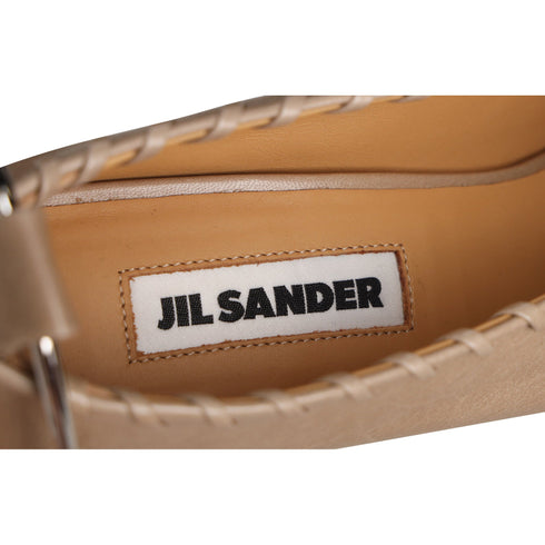 Women's Jil Sander Ballet Pumps in Nude Leather