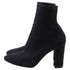 Women's Gianvito Rossi Stretch-Knit Boots in Black Nylon Canvas