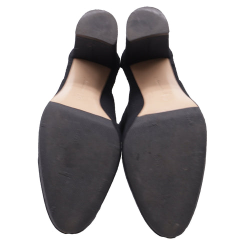 Women's Gianvito Rossi Stretch-Knit Boots in Black Nylon Canvas