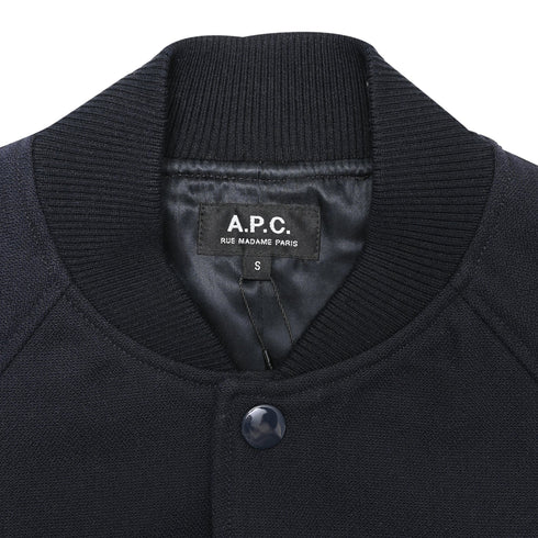 Men's A.P.C. Bomber Jacket in Black Cotton