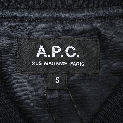 Men's A.P.C. Bomber Jacket in Black Cotton