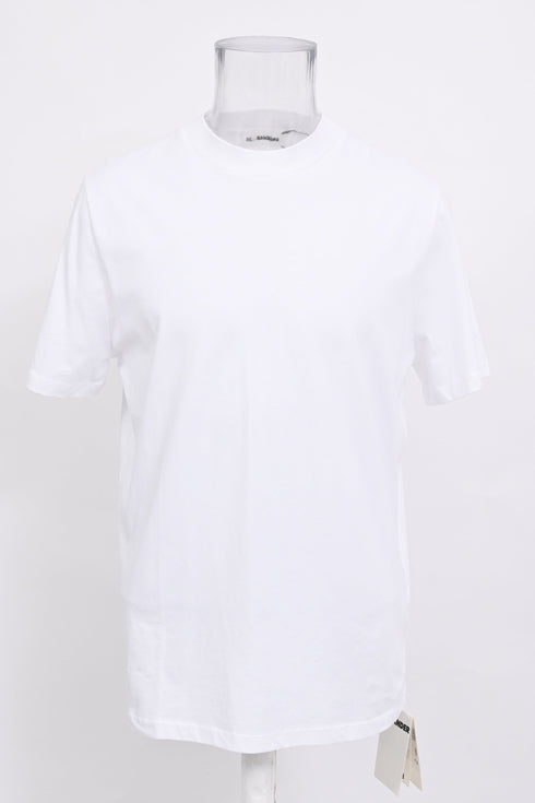 Men's Jil Sander Crewneck T-Shirt in White Cotton