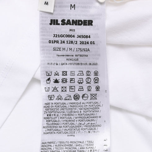 Men's Jil Sander Crewneck T-Shirt in White Cotton