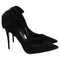 Women's Christian Louboutin Rabakate Bow Pumps in Black Suede