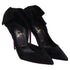 Women's Christian Louboutin Rabakate Bow Pumps in Black Suede