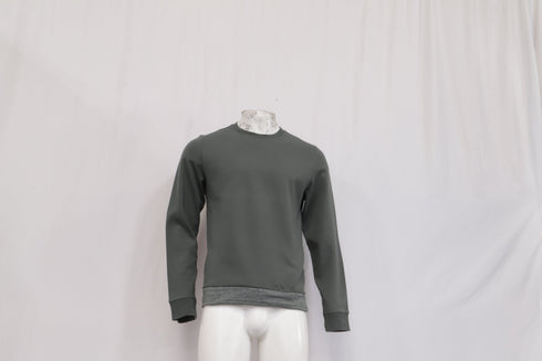 Men's A.P.C. Crewneck Sweatshirt in Olive Cotton