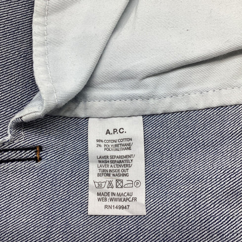 Men's A.P.C. Classic Denim Jacket in Blue Cotton