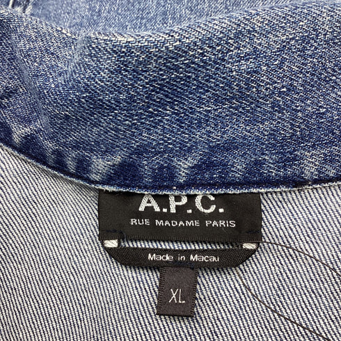 Men's A.P.C. Classic Denim Jacket in Blue Cotton