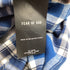 Men's Fear of God Chest Pocket Tartan Plaid Flannel Shirt in Blue Cotton