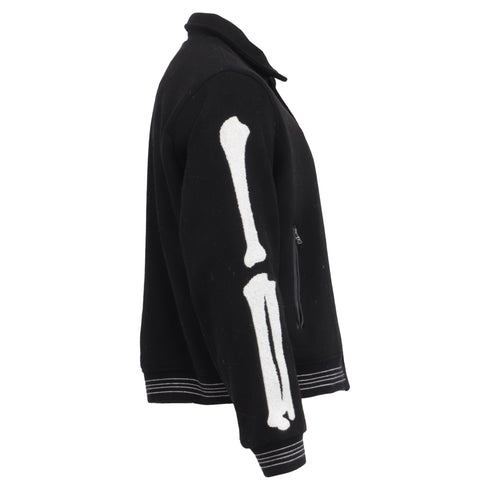 Men's Amiri Logo-Embroidered Bomber Jacket in Black Cotton