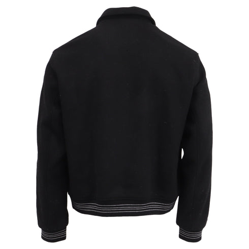 Men's Amiri Logo-Embroidered Bomber Jacket in Black Cotton