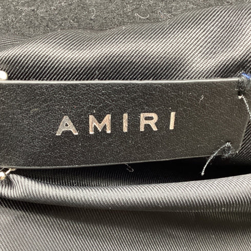 Men's Amiri Logo-Embroidered Bomber Jacket in Black Cotton