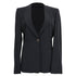 Women's Giorgio Armani Pinstripe Single-Breasted Blazer in Black Wool