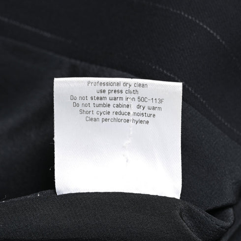Women's Giorgio Armani Pinstripe Single-Breasted Blazer in Black Wool