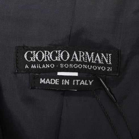 Women's Giorgio Armani Single-Breasted Blazer in Navy Blue Wool