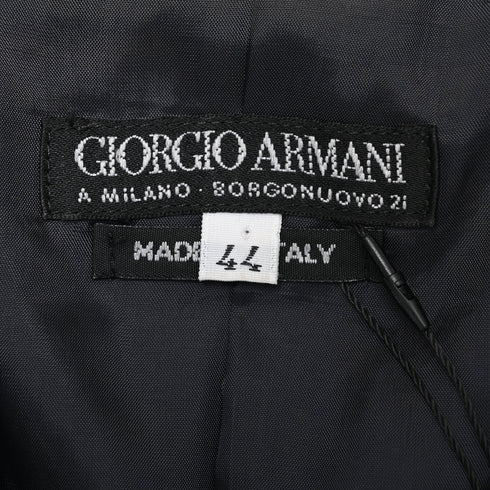 Women's Giorgio Armani Single-Breasted Blazer in Navy Blue Wool