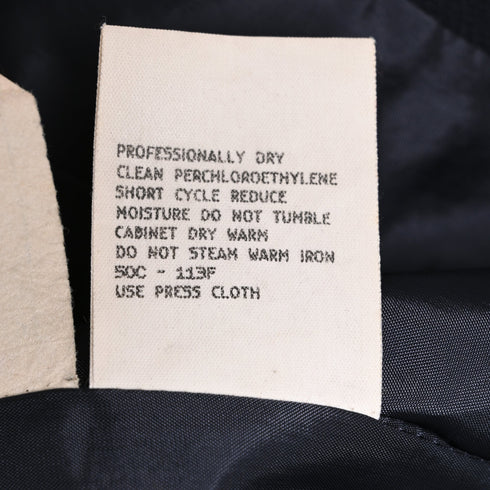 Women's Giorgio Armani Single-Breasted Blazer in Navy Blue Wool