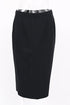Women's Giorgio Armani Pinstripe Midi Pencil Skirt in Navy Blue Wool