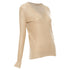 Women's JOSEPH 100% cashmere tan brown fine knit V neck sweater XS