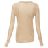 Women's JOSEPH 100% cashmere tan brown fine knit V neck sweater XS
