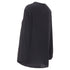 Women's JOSEPH black gathered neck pleated long sleeve casual fluid silk blouse FR32 XXS