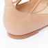Women's GIANVITO ROSSI nude leather button multi strap pointed ballerina flats EU37.5