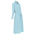 Women's Joseph Blue Silk Drawstring Long Sleeve Shirt Dress