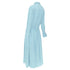 Women's Joseph Blue Silk Drawstring Long Sleeve Shirt Dress